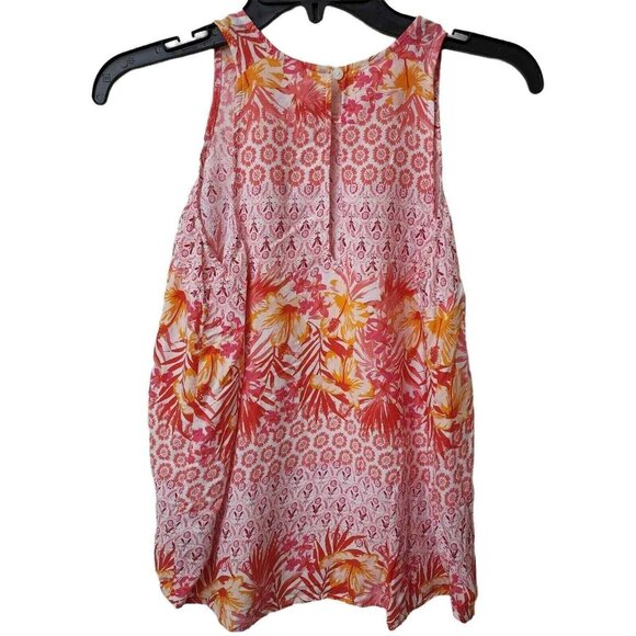 Old navy blouse size small multi color floral pattern light and flowy Rayon - Picture 2 of 7